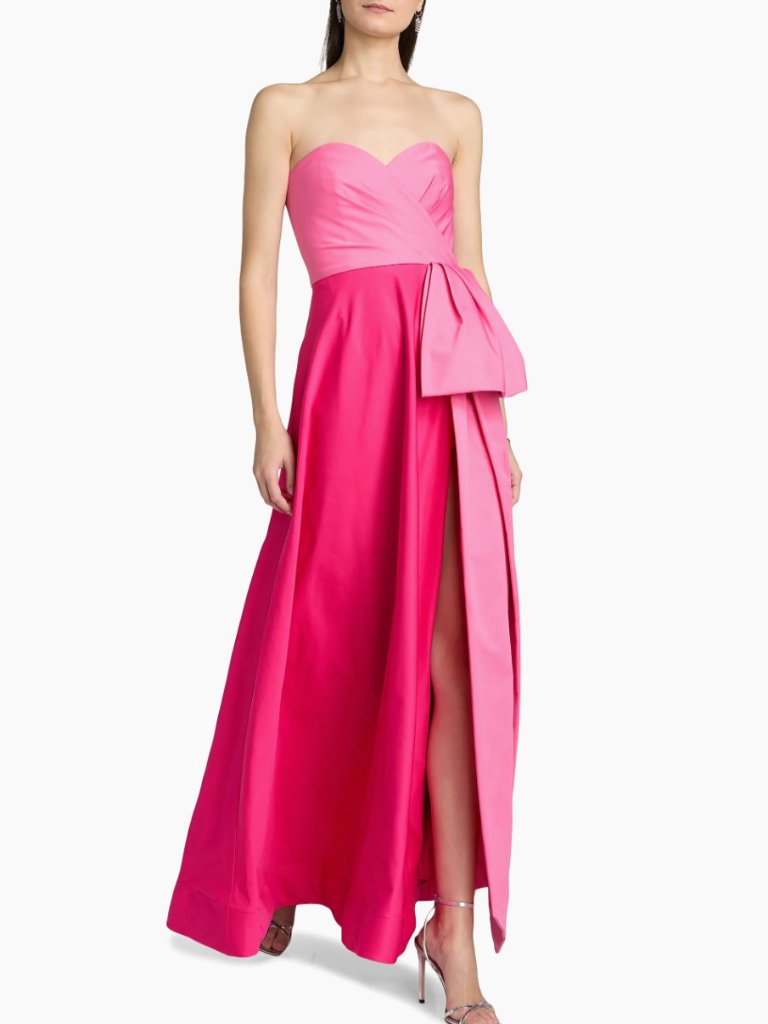 As It May Sweetheart Strapless Gown In Poppy Pink Flamingo - Size 12 - Nwt
